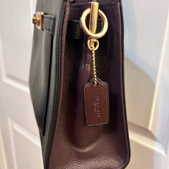 Coach Lane Carryall top handle / crossbody - black with gold hardware - Picture 5 of 9